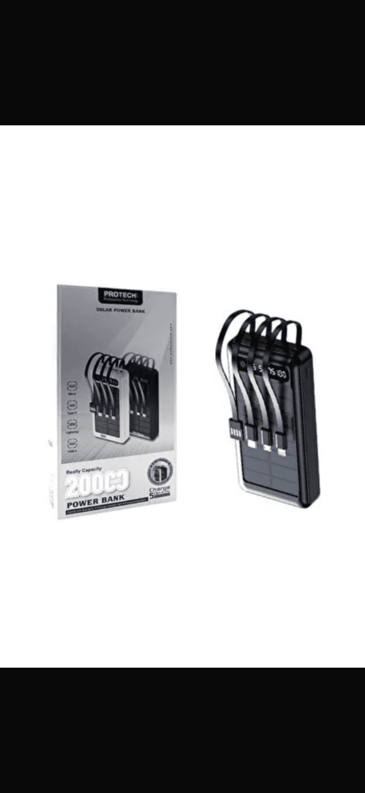 Protech Pro-L11 model 20000mAh solar powerbank