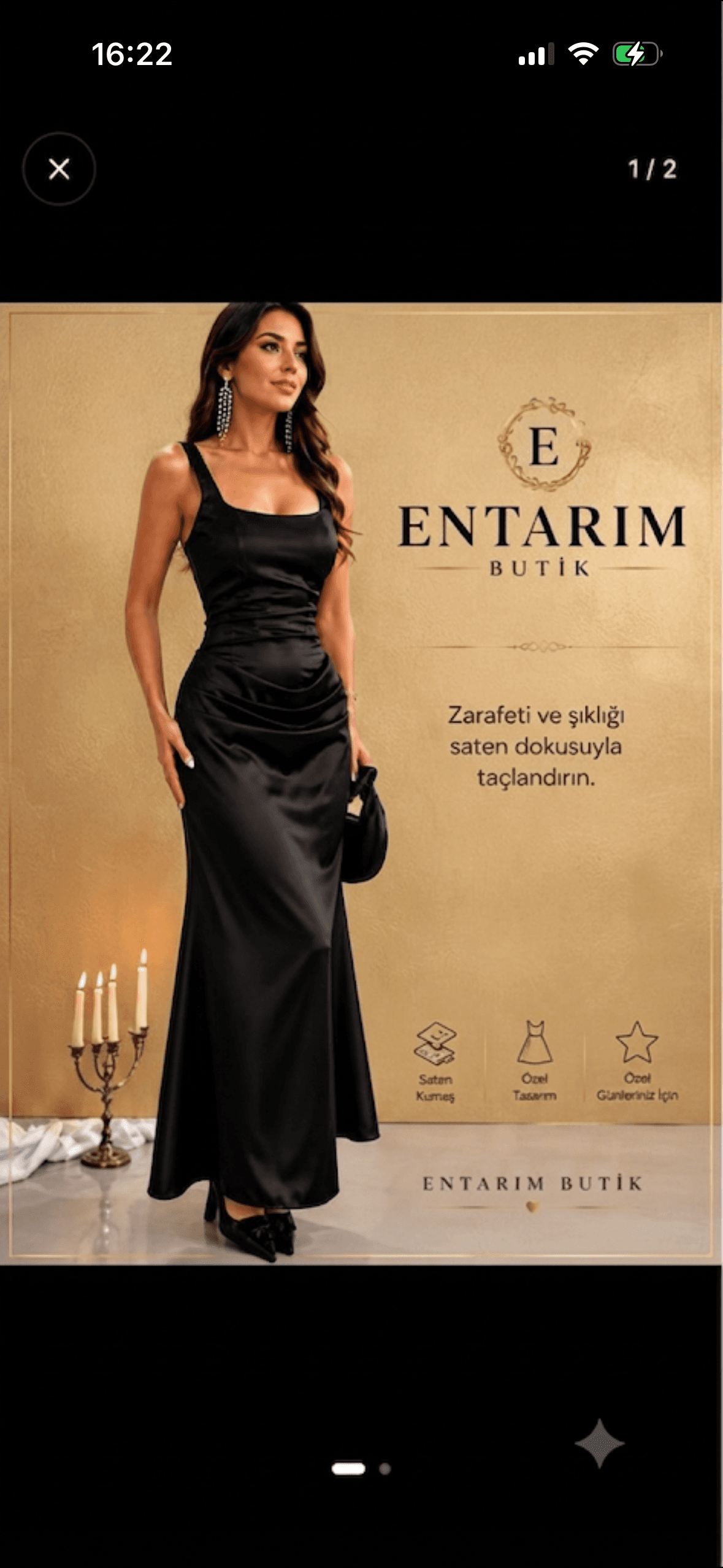 Saten elbise 