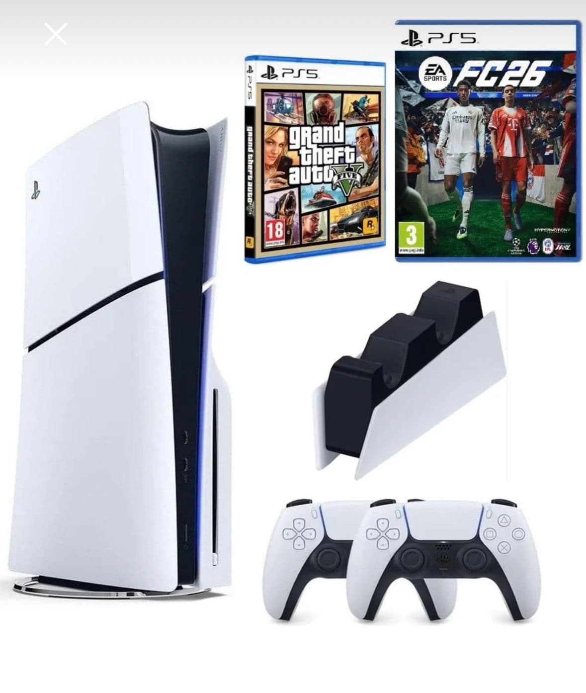 1 TB depolama alanına sahip ve fiziksel disk sürücüsü bulunmayan bir Sony PlayStation 5 Digital Edition