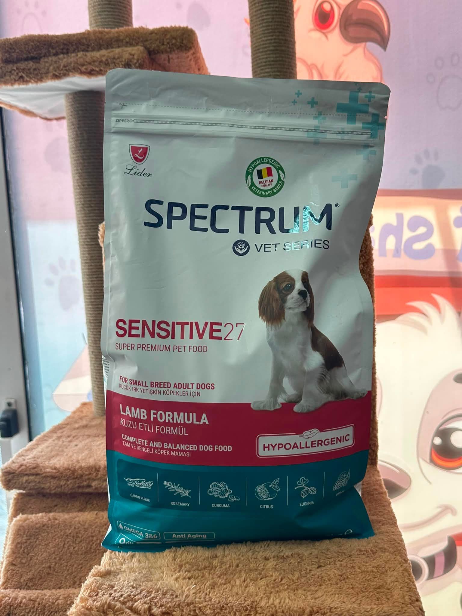 Spectrum Vet Series Sensitive 27 for Small Breed Adult Dogs (Küçük Irk Yetişkin Köpekler İçin) Kuzu Etli Köpek Maması