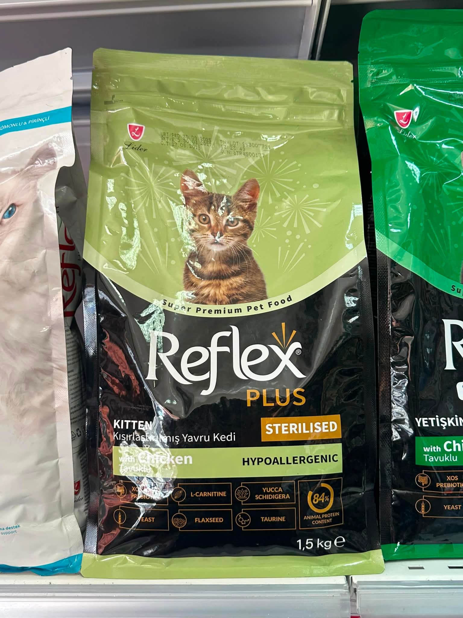 Reflex Plus Sterilised Hypoallergenic Adult Cat Food – Chicken (Tavuklu)