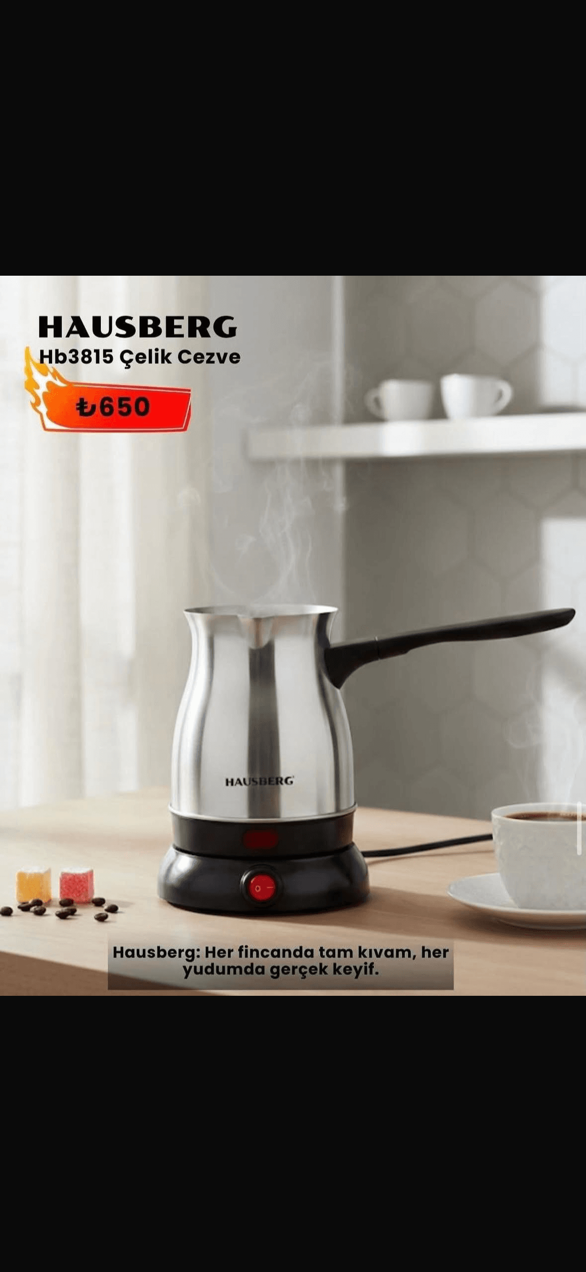 Hauaberg Hb3815 çelik cezve