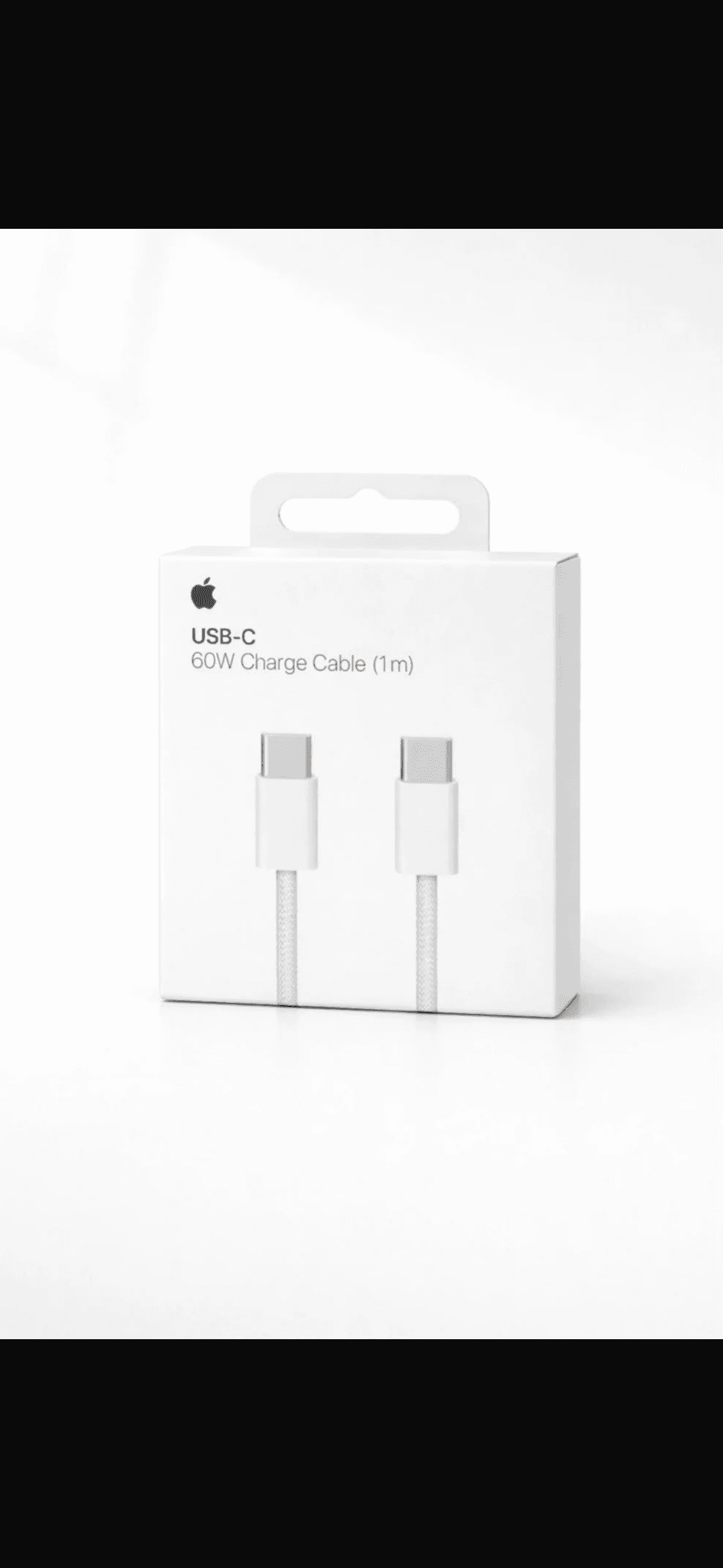 60W gücüne kadar destek sunan 1 metre uzunluğunda orijinal Apple USB-C şarj kablosu 