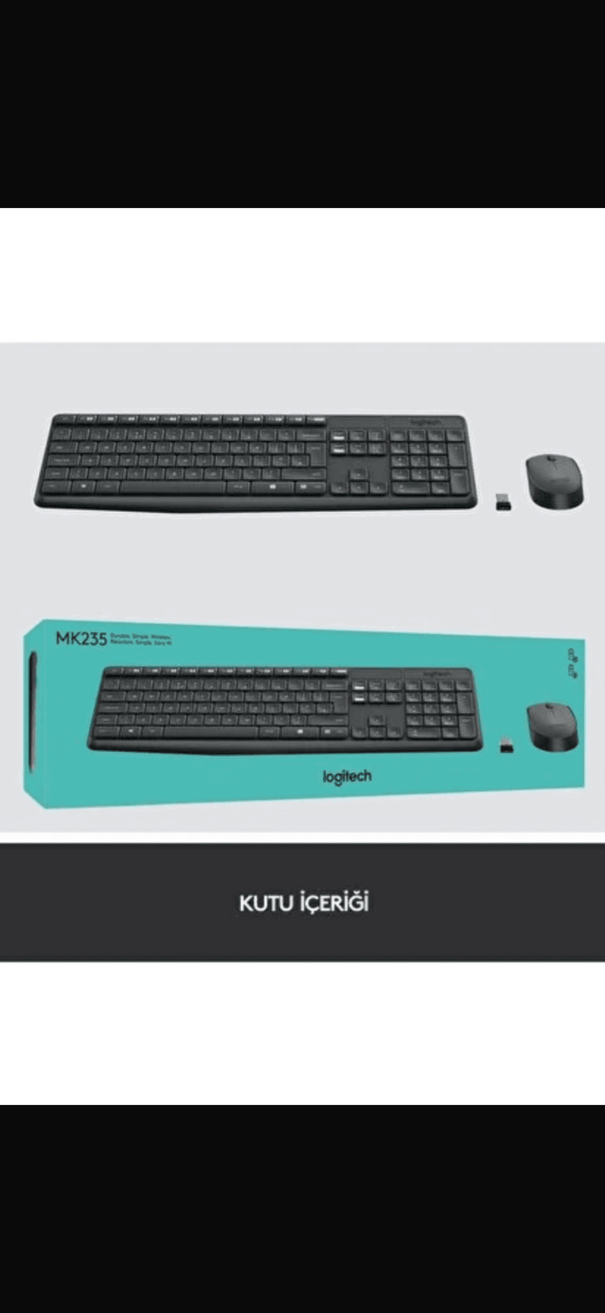 Logitech MK235 kablosuz klavye ve fare seti