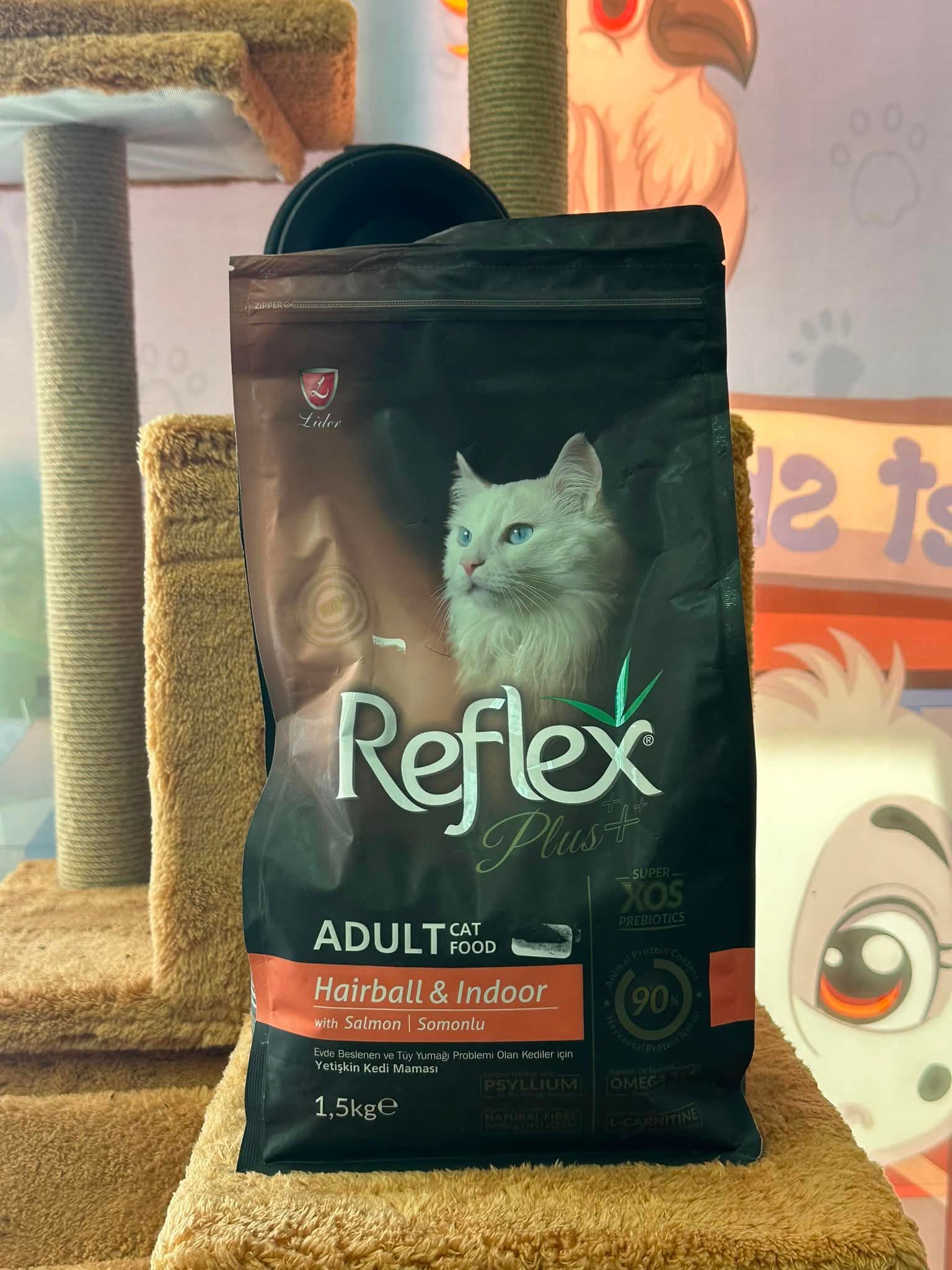 Reflex Plus Adult Cat Food Hairball & Indoor (Tüy Yumağı Önleyici ve Ev Kedileri İçin) Somonlu Kedi Maması