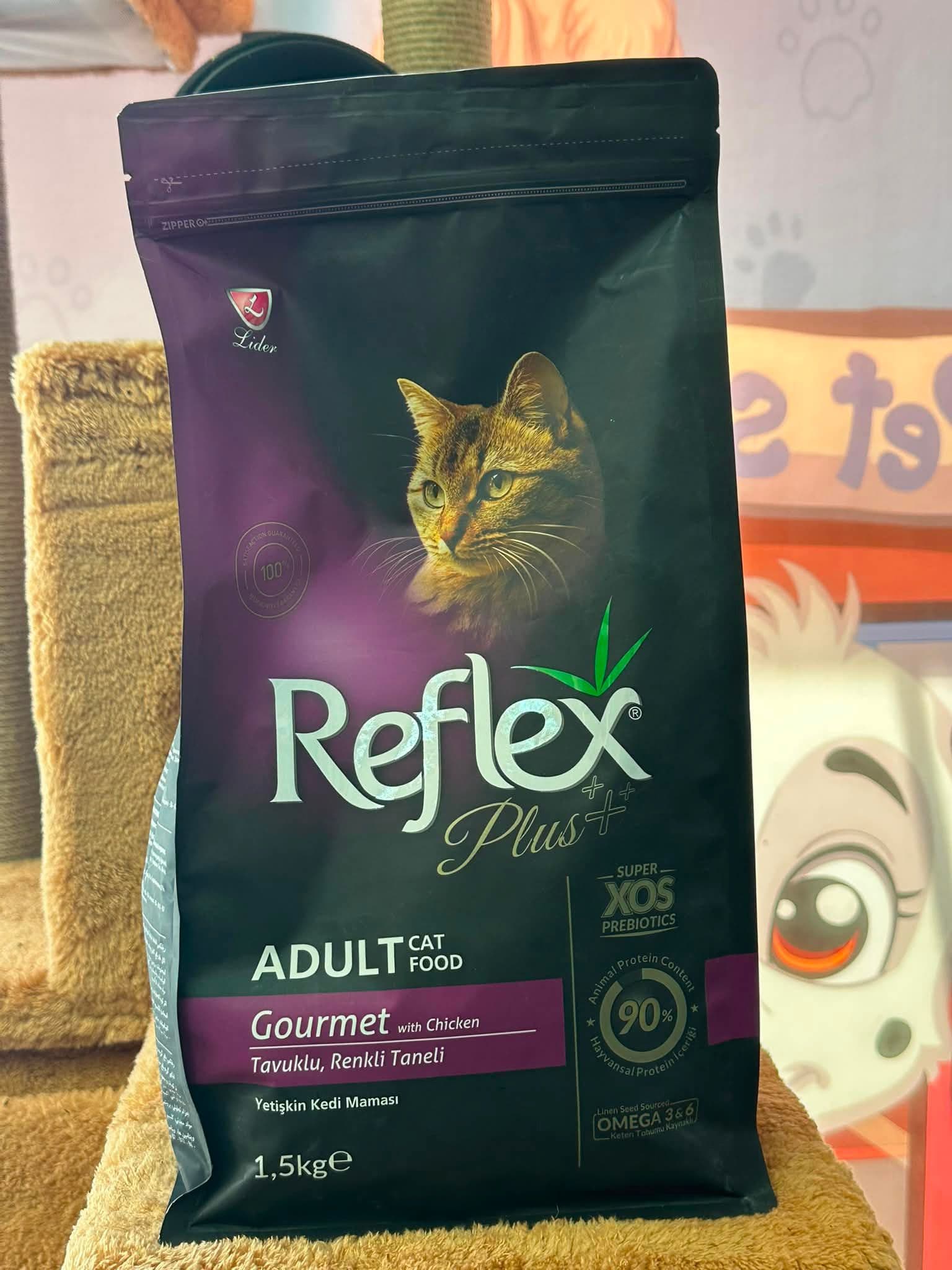 Reflex Plus Adult Cat Food Gourmet with Chicken (Yetişkin Kedi) Tavuklu, Renkli Taneli Kedi Maması